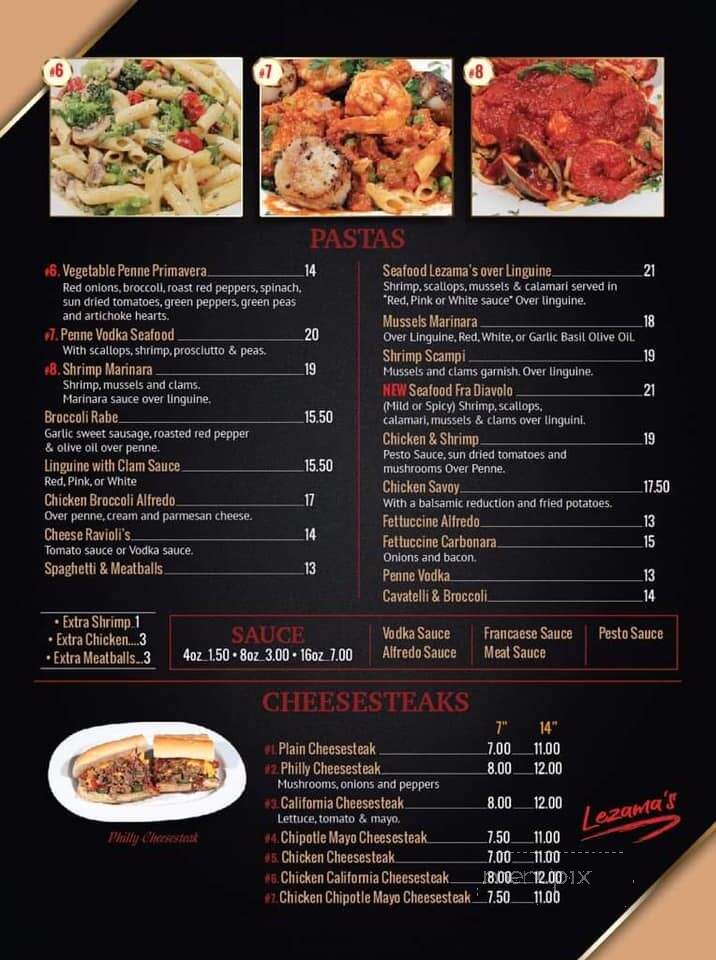 Lezama's Restaurant & Pizza - Long Branch, NJ menu_pic