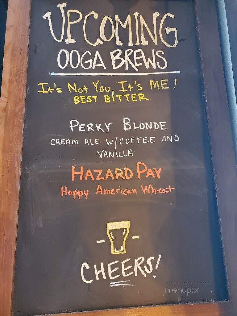 OOGA Brewing Company - Beaver Dam, WI menu_pic