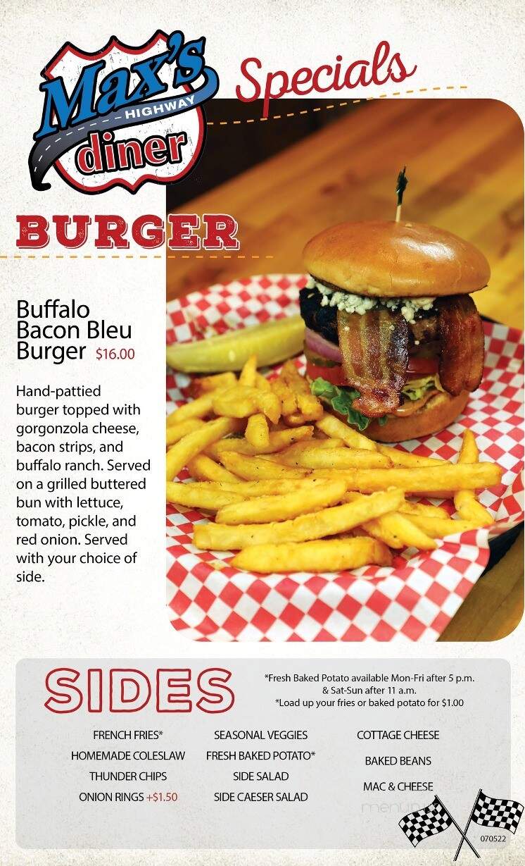 Max's Highway Diner - Big Springs, NE menu_pic