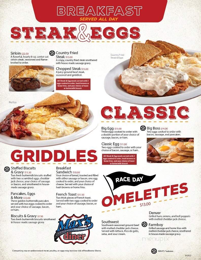 Max's Highway Diner - Big Springs, NE menu_pic