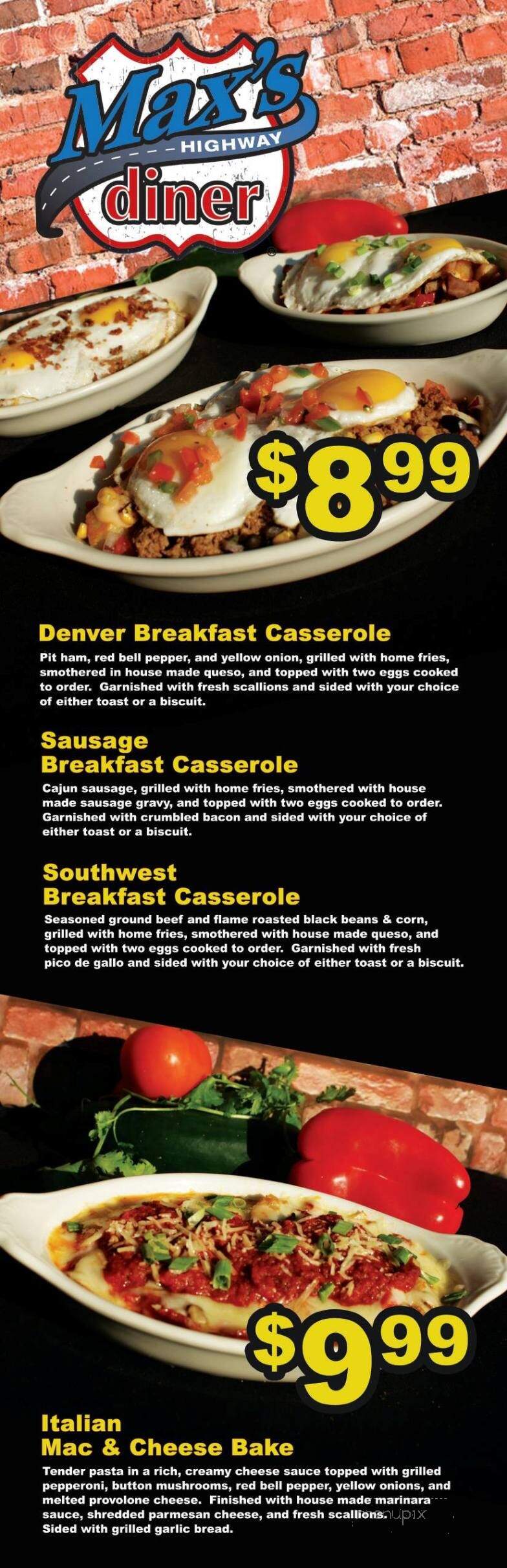Max's Highway Diner - Big Springs, NE menu_pic