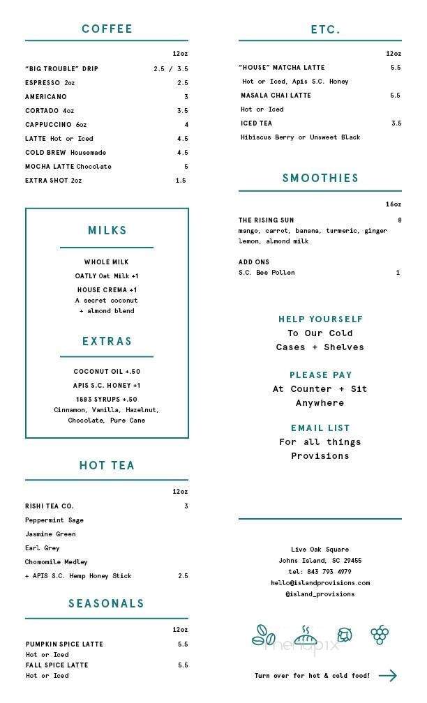 Island Provisions - Johns Island, SC menu_pic