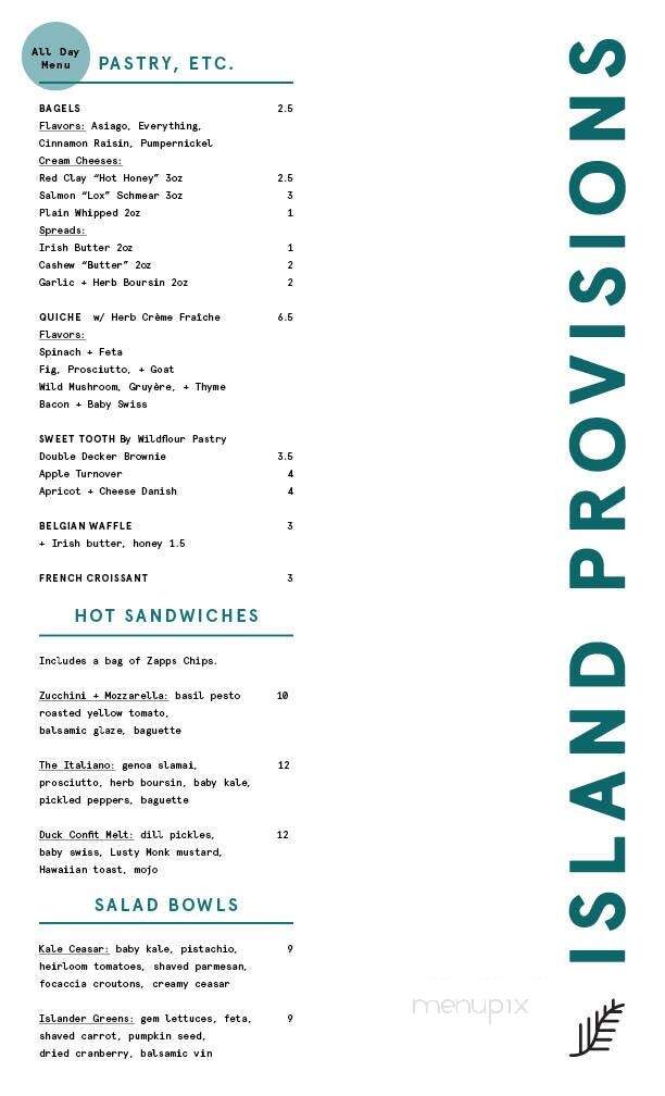 Island Provisions - Johns Island, SC menu_pic