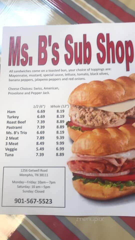 Ms B's Sub Shop - Memphis, TN