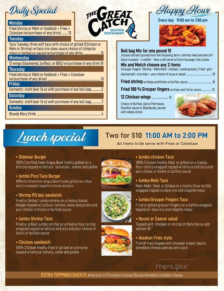 The Great Catch - Oldsmar, FL menu_pic
