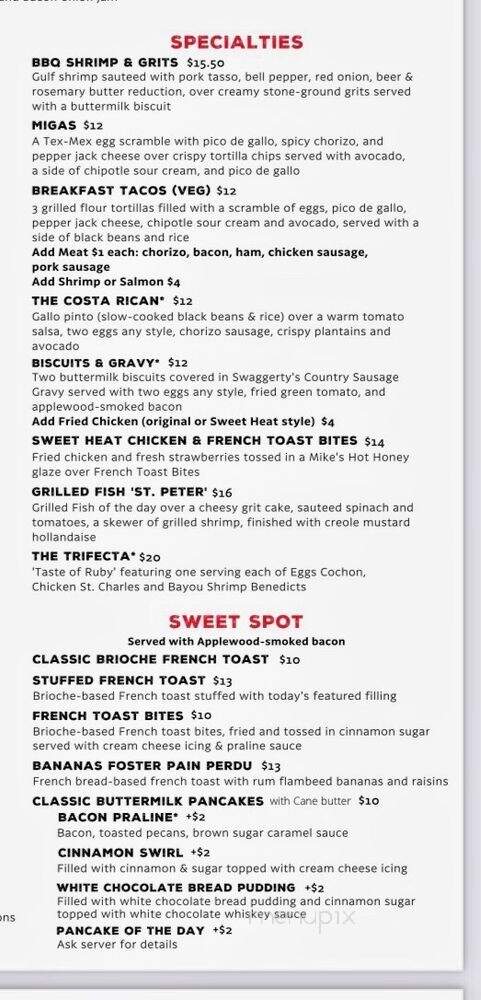 Ruby Sunshine - Birmingham, AL menu_pic