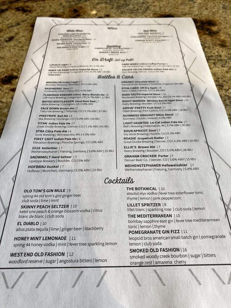 Upper Deck - Parker, CO menu_pic
