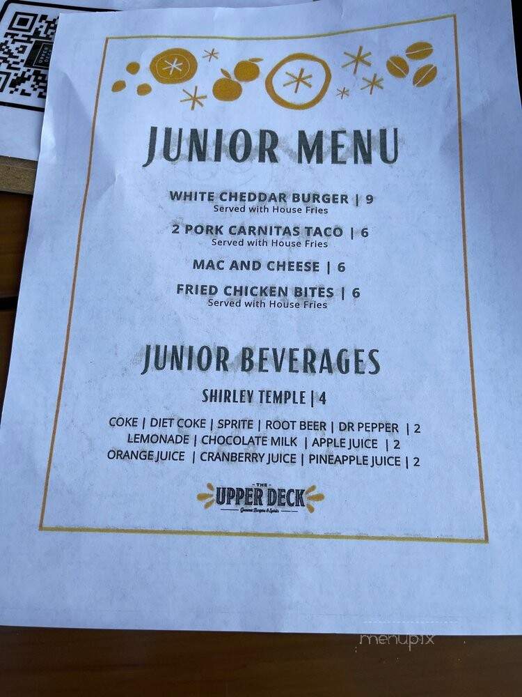 Upper Deck - Parker, CO menu_pic