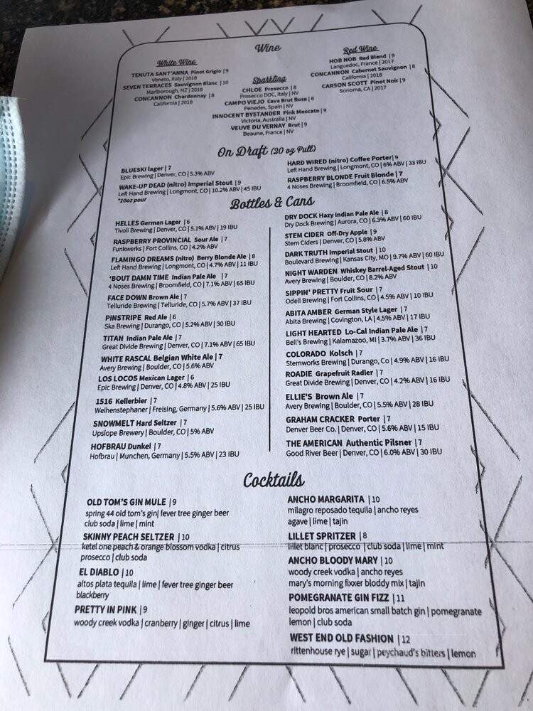 Upper Deck - Parker, CO menu_pic
