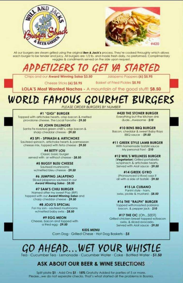 The Burger Shack - PORT ISABEL, TX menu_pic