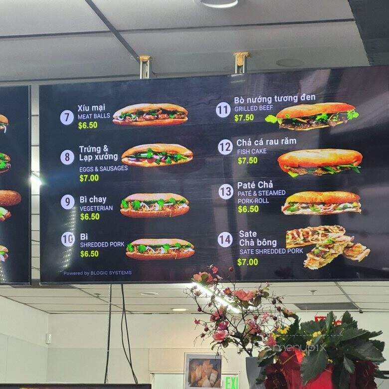 Cali Sandwiches - San Jose, CA menu_pic