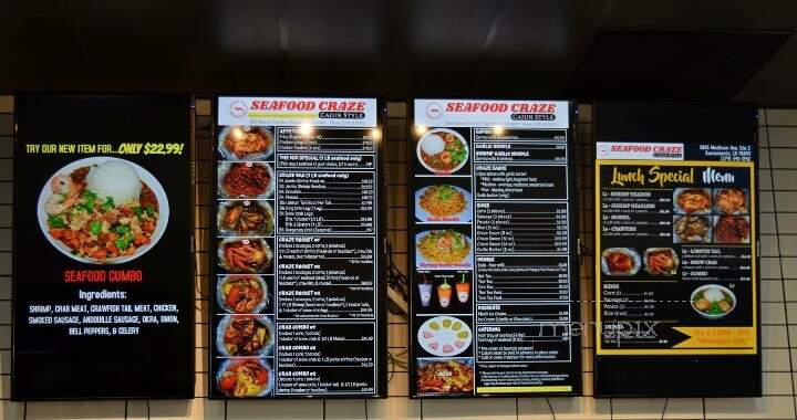Seafood Craze - Sacramento, CA menu_pic