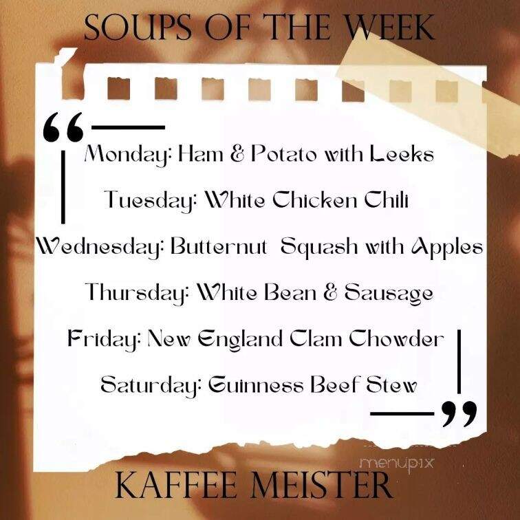 Kaffee Meister - Hayden, ID menu_pic