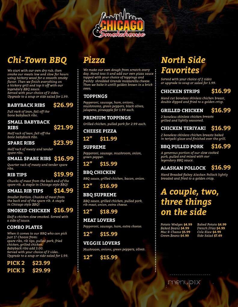 Chicago Smokehouse - Tarpon Springs, FL menu_pic