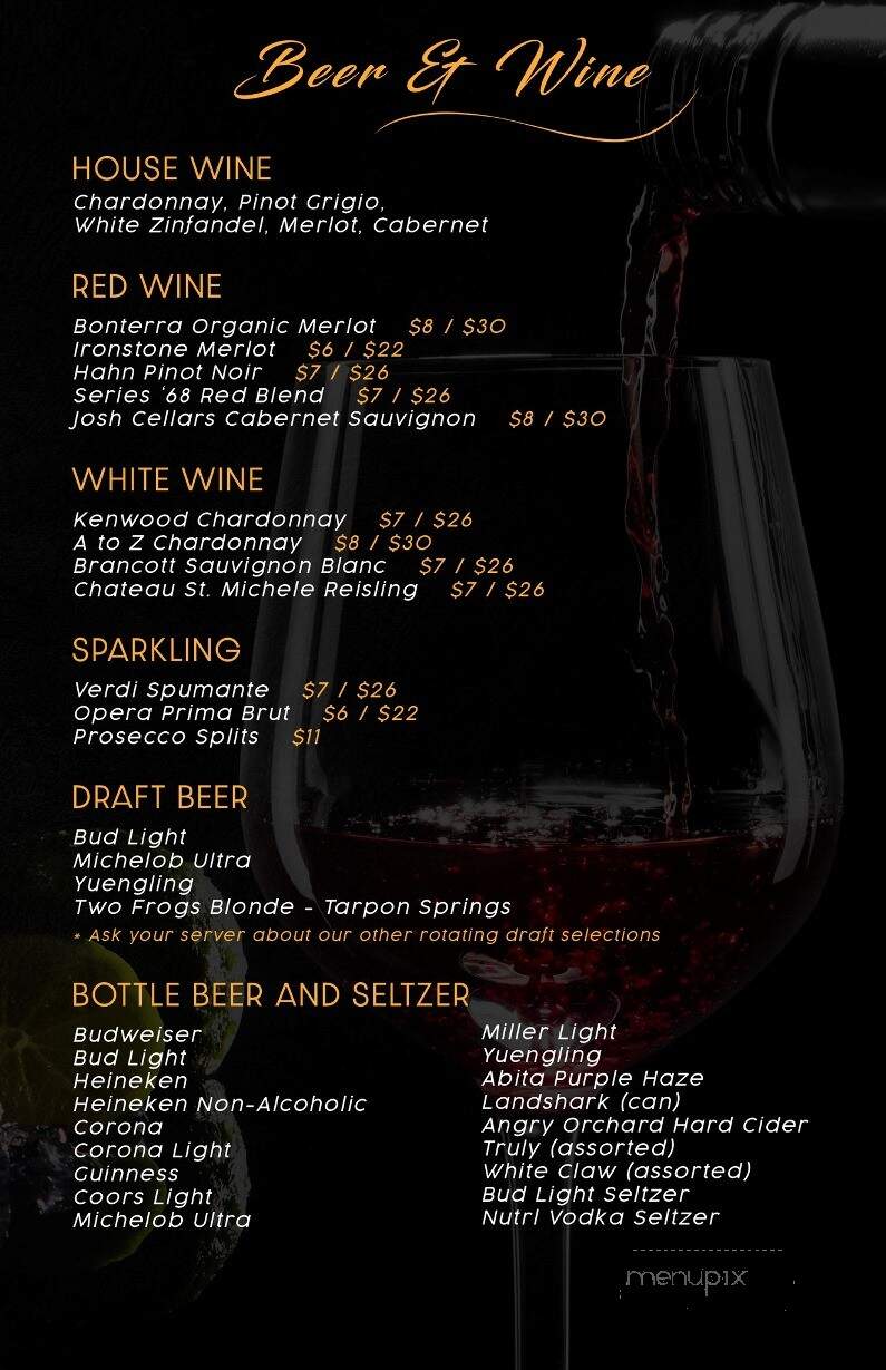 Chicago Smokehouse - Tarpon Springs, FL menu_pic