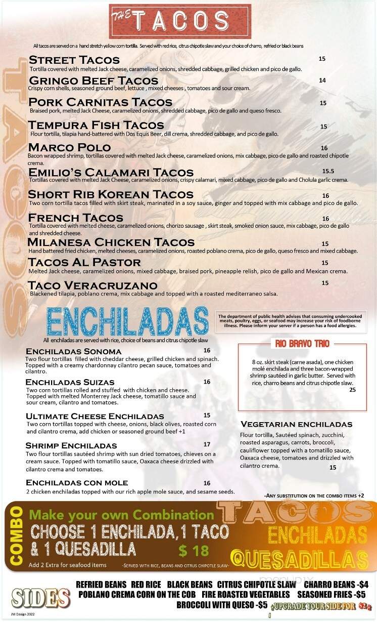 Ocho Cafe - Plymouth, MA menu_pic