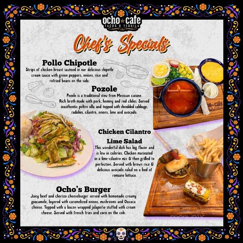 Ocho Cafe - Plymouth, MA menu_pic
