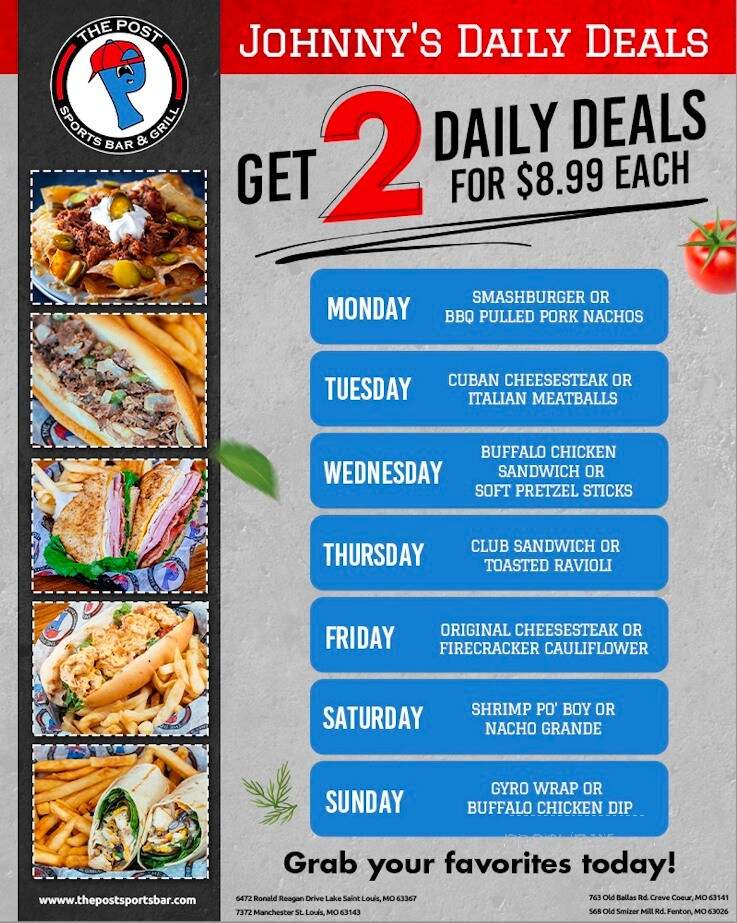 The Post Sports Bar and Grill - Lake Saint Louis, MO menu_pic