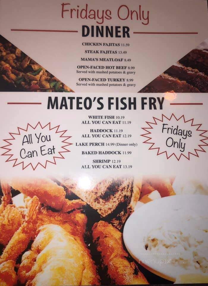Mateo's Restaurant - Waupun, WI menu_pic