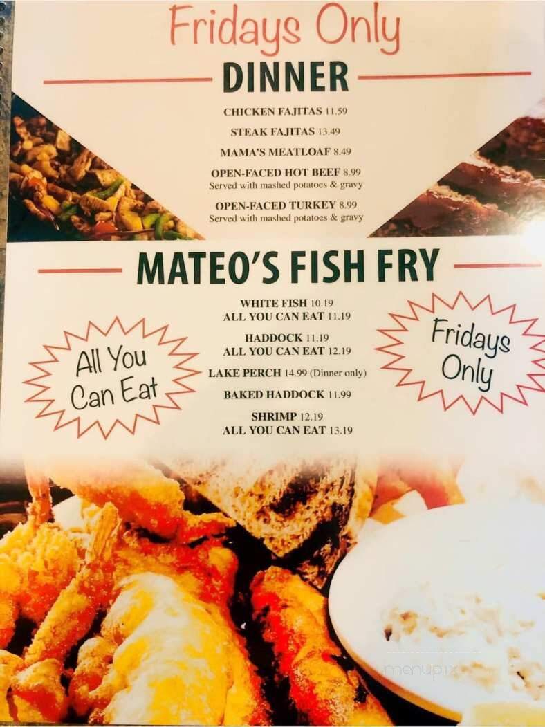 Mateo's Restaurant - Waupun, WI menu_pic