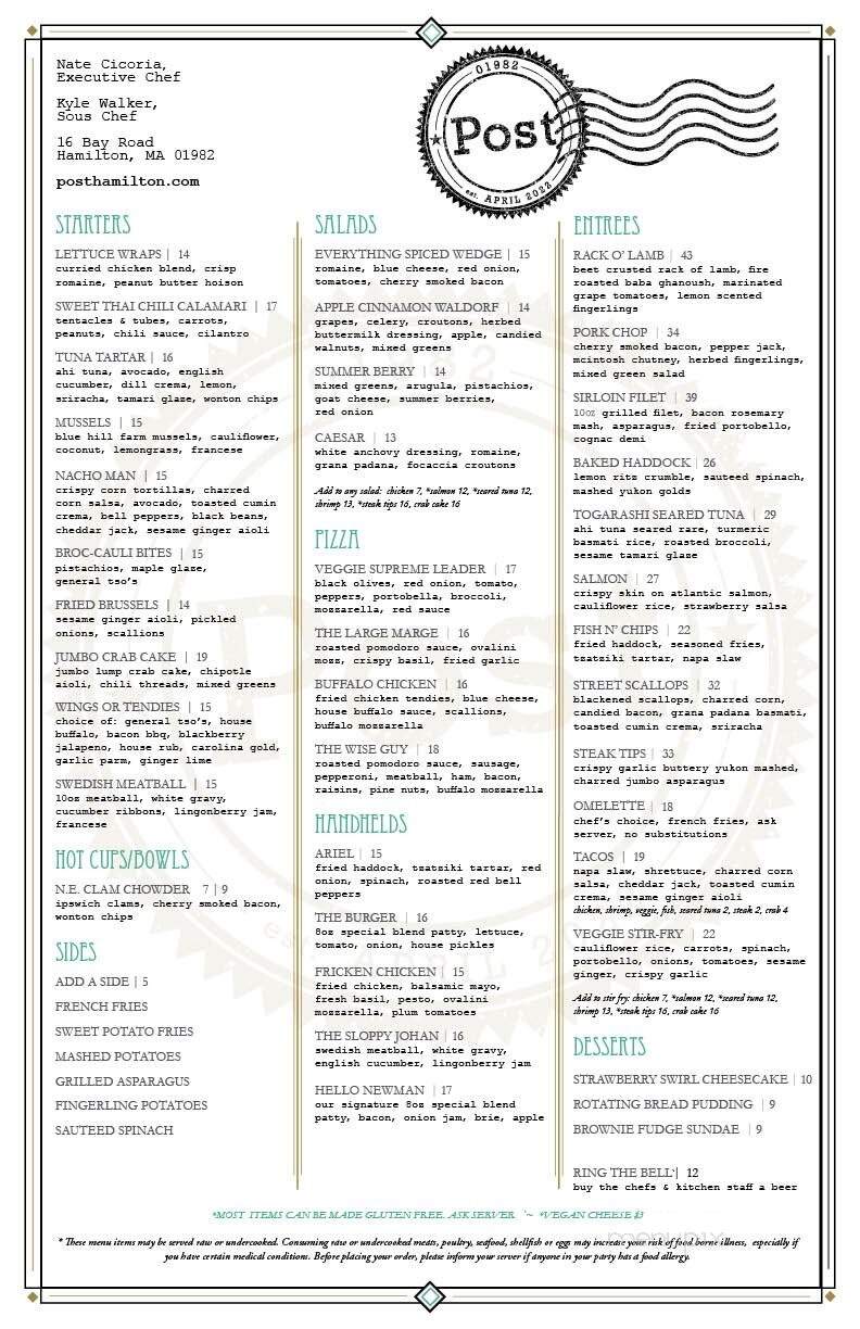 Post - Hamilton, MA menu_pic