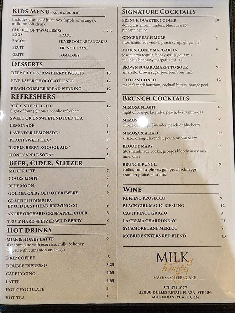 Milk & Honey Cafe - Sterling, VA