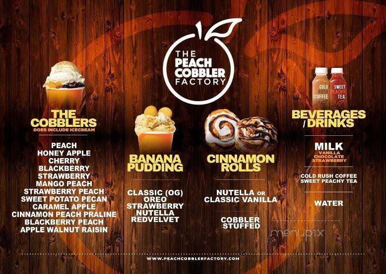 The Peach Cobbler Factory - Burlington, NC menu_pic