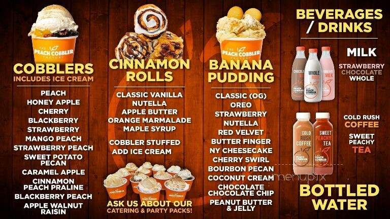 The Peach Cobbler Factory - Burlington, NC menu_pic