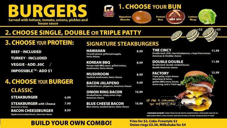 WNB Factory - Mason, OH menu_pic