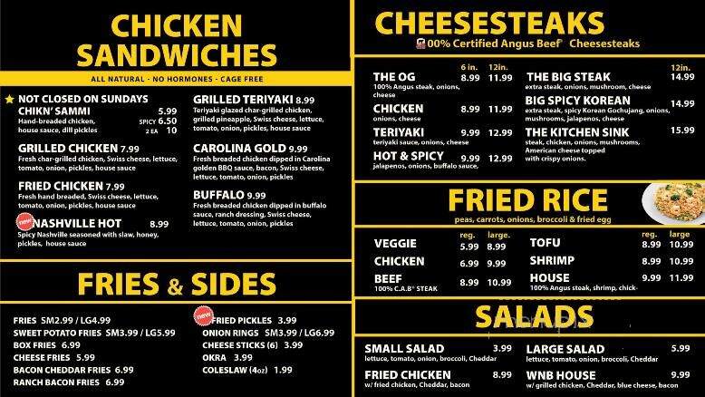 WNB Factory - Mason, OH menu_pic