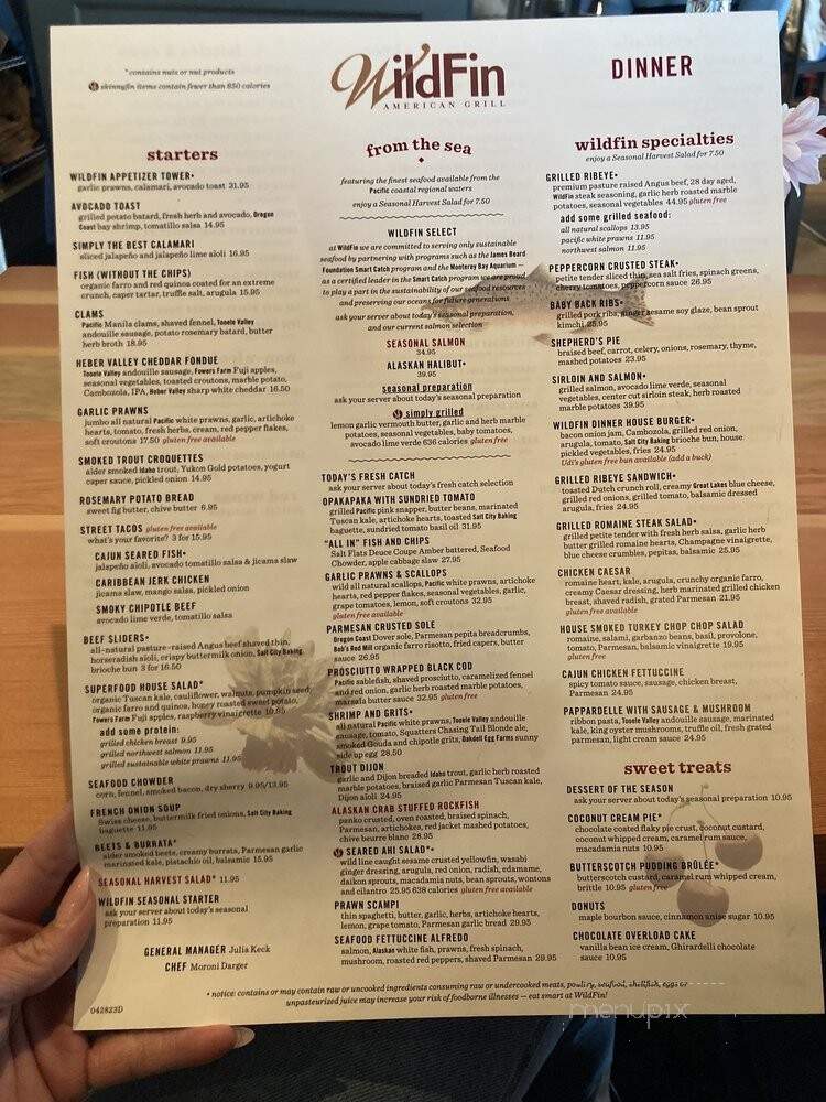 Wildfin American Grill - Riverton, UT menu_pic