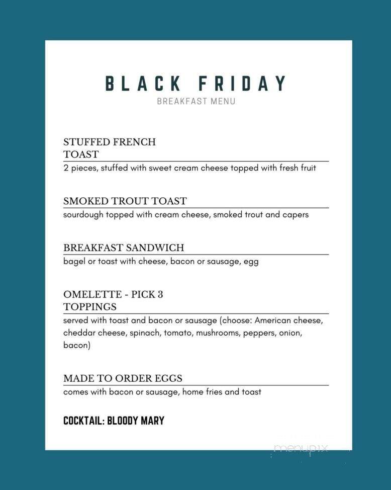 Hungry Run Wine Bar & Bistro - Lewistown, PA menu_pic