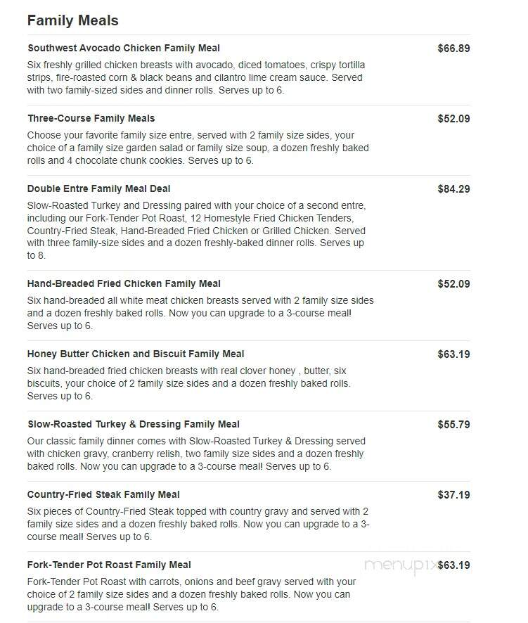 Bob Evans Restaurant - Princeton, IN menu_pic