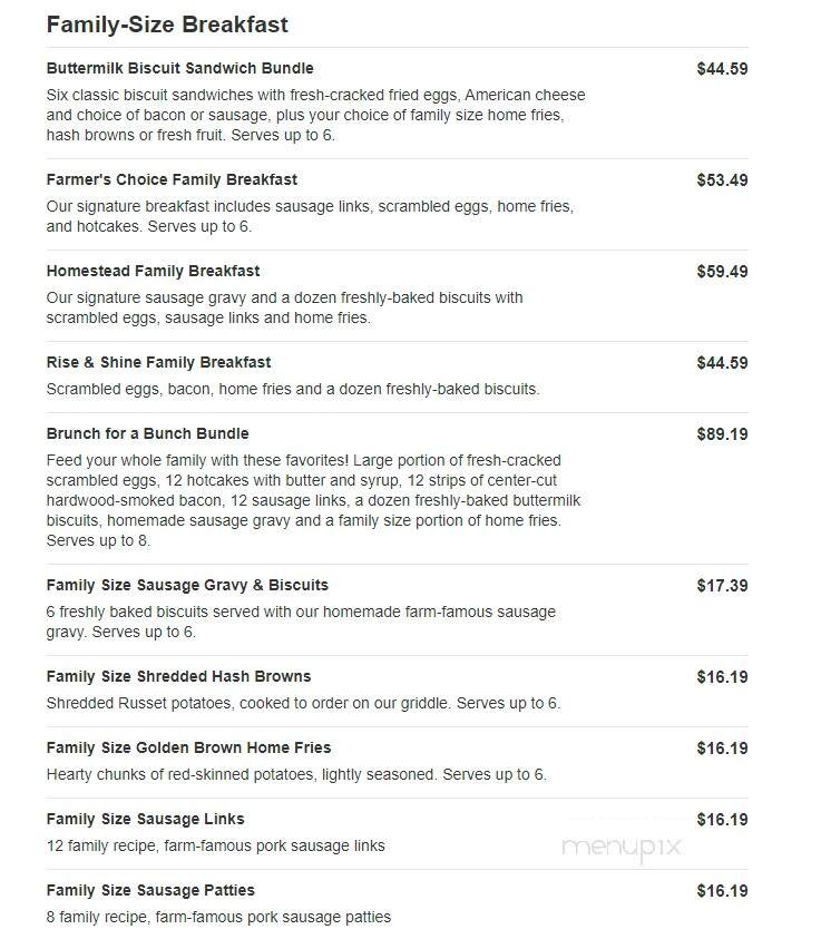 Bob Evans Restaurant - Princeton, IN menu_pic