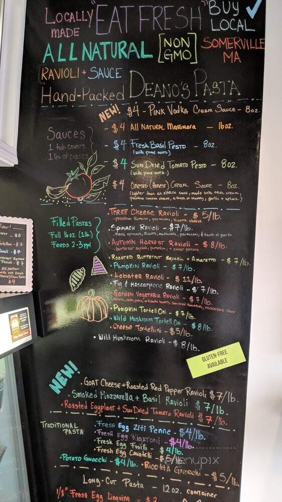 Deano's Pastacia - Somerville, MA menu_pic