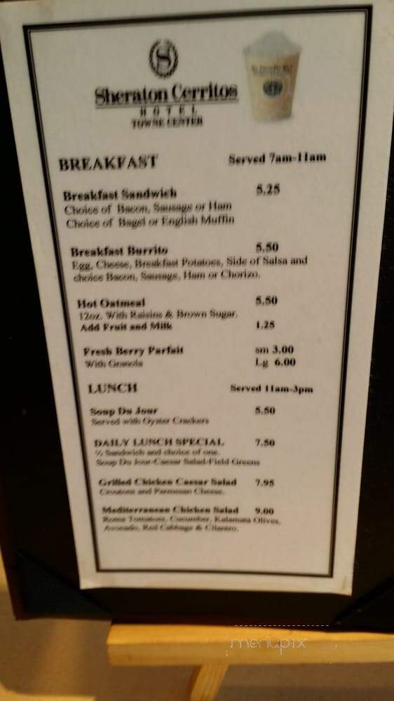 Sheraton Grille 91 - Cerritos, CA menu_pic