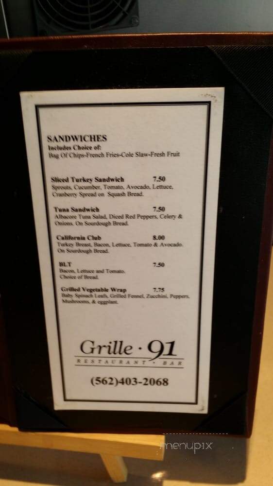 Sheraton Grille 91 - Cerritos, CA menu_pic