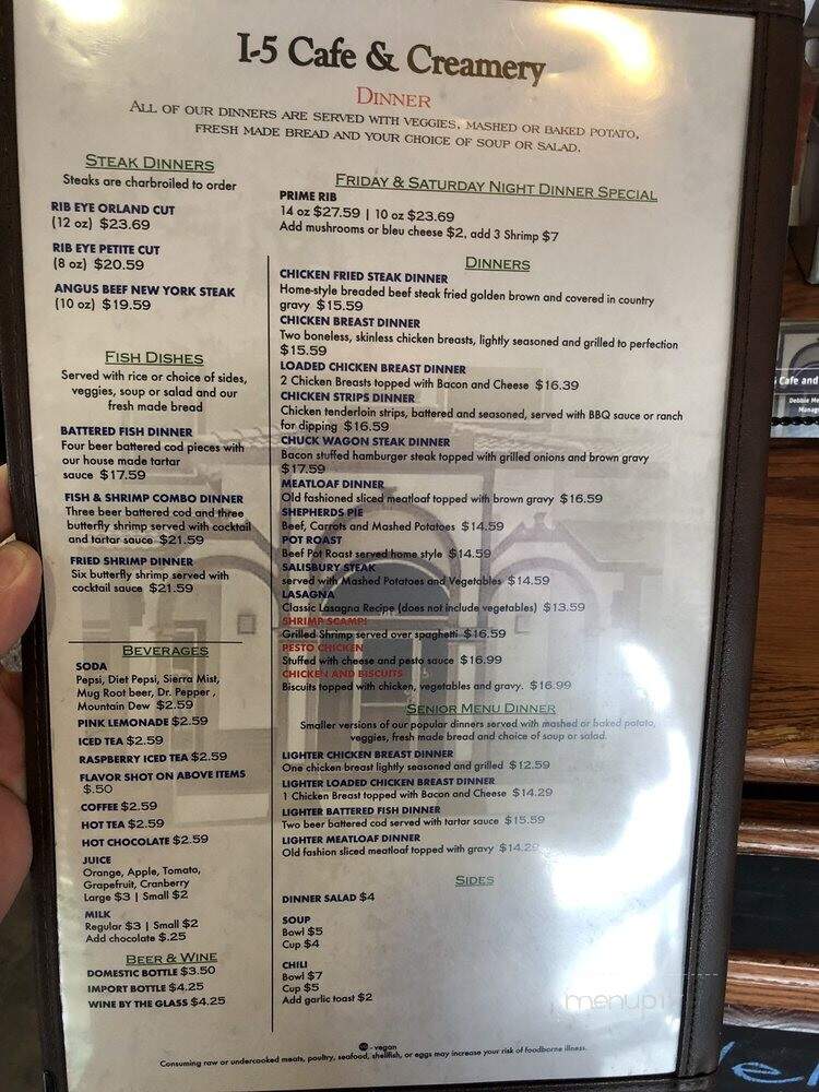 I-5 Cafe - Orland, CA menu_pic