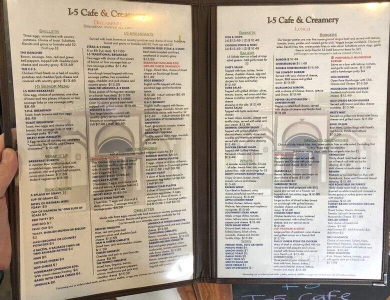 I-5 Cafe - Orland, CA menu_pic