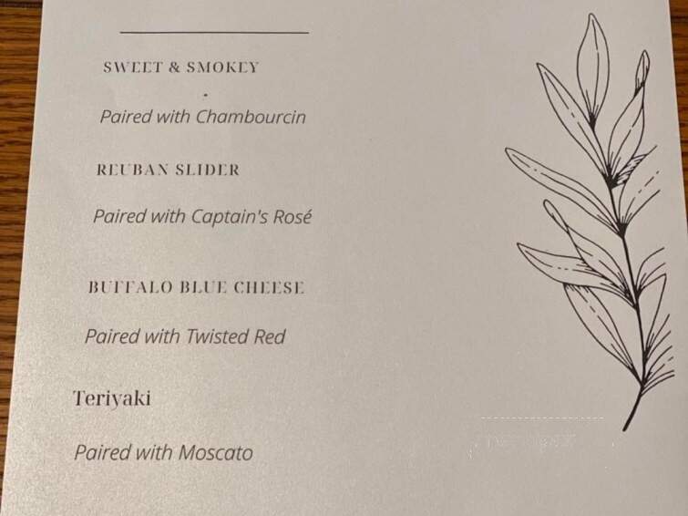 Courtyard Winery - North East, PA menu_pic