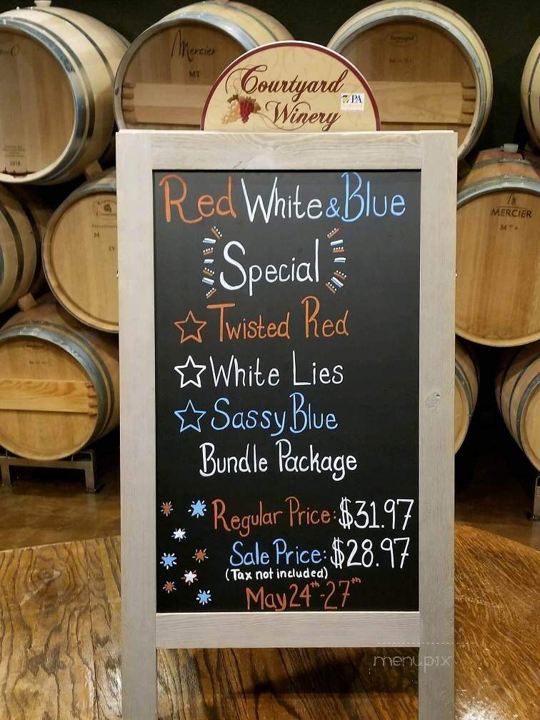 Courtyard Winery - North East, PA menu_pic
