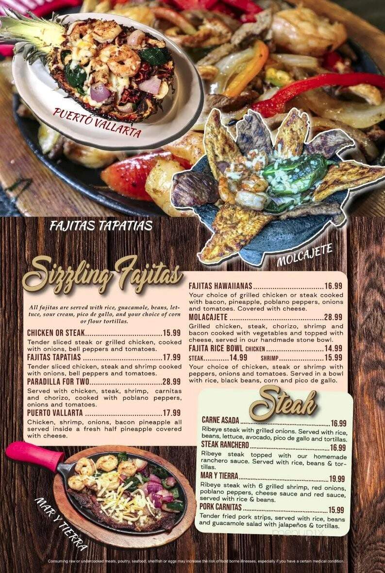 El Tapatio Mexican Restaurant & Cantina - Youngstown, OH menu_pic