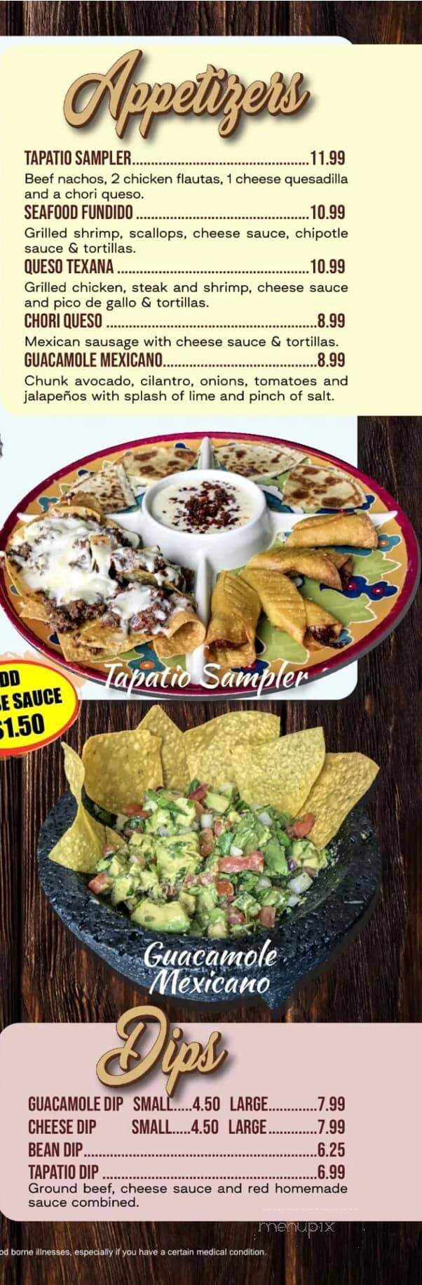 El Tapatio Mexican Restaurant & Cantina - Youngstown, OH menu_pic