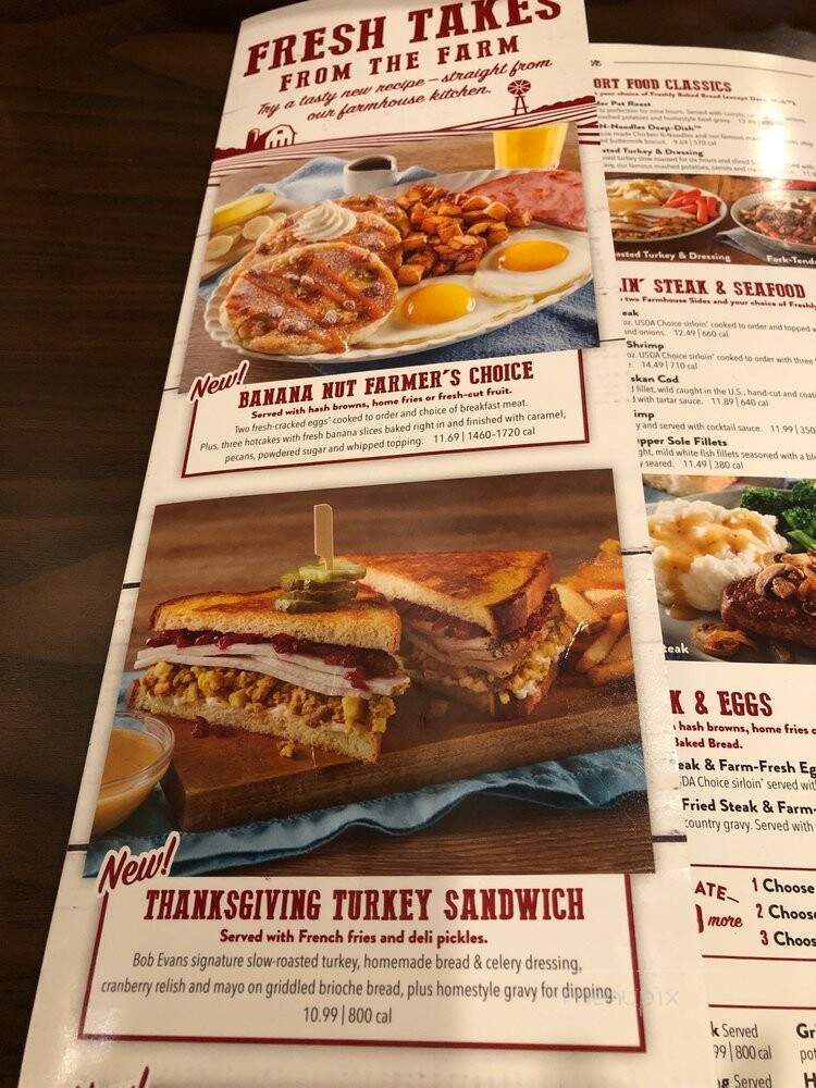 Bob Evans Restaurant - Cleveland, OH menu_pic