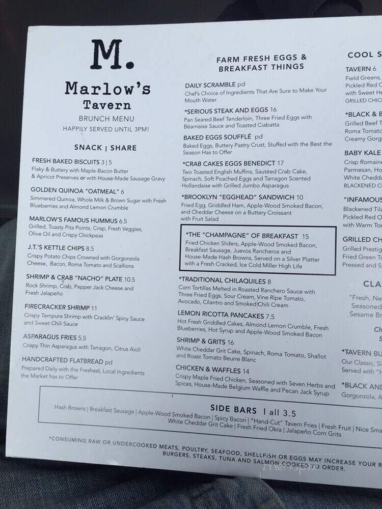 Marlow's Tavern - Cumming, GA menu_pic