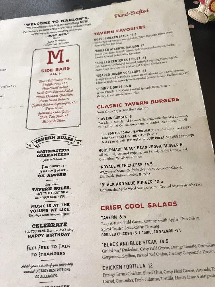 Marlow's Tavern - Cumming, GA menu_pic