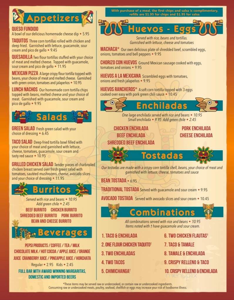 Vallarta Mexican Restaurant - Craig, CO menu_pic