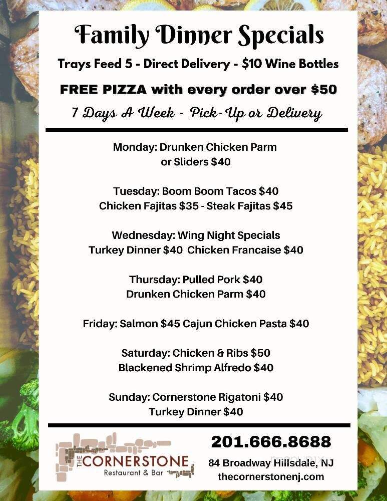 The Cornerstone Restaurant and Bar - Hillsdale, NJ menu_pic