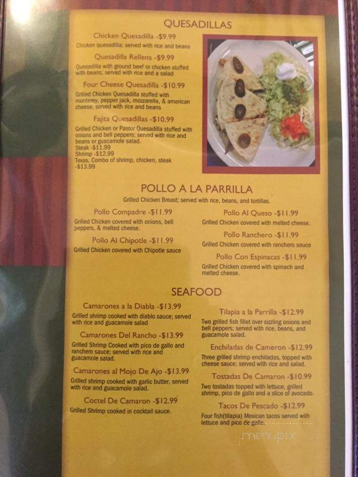 Compadres Taqueria Grill - Hattiesburg, MS menu_pic