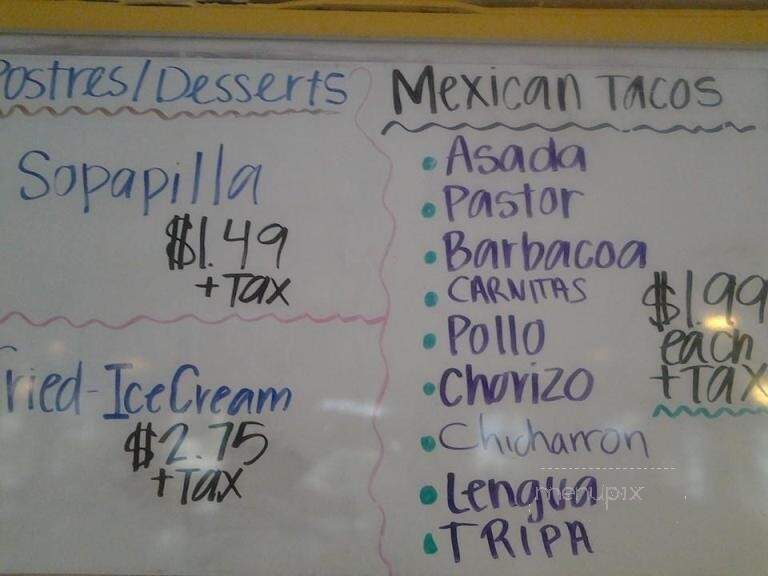 Compadres Taqueria Grill - Hattiesburg, MS menu_pic